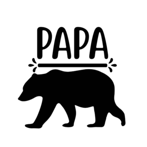 Papa Bear Underlined Vinyl Decal