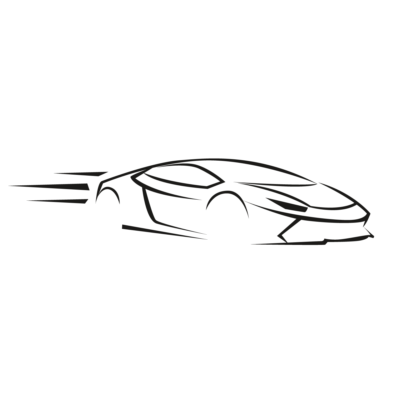 Drifting Lamborghini Silhouette Vinyl Decal