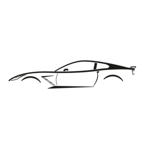 Corvette Silhouette Vinyl Decal