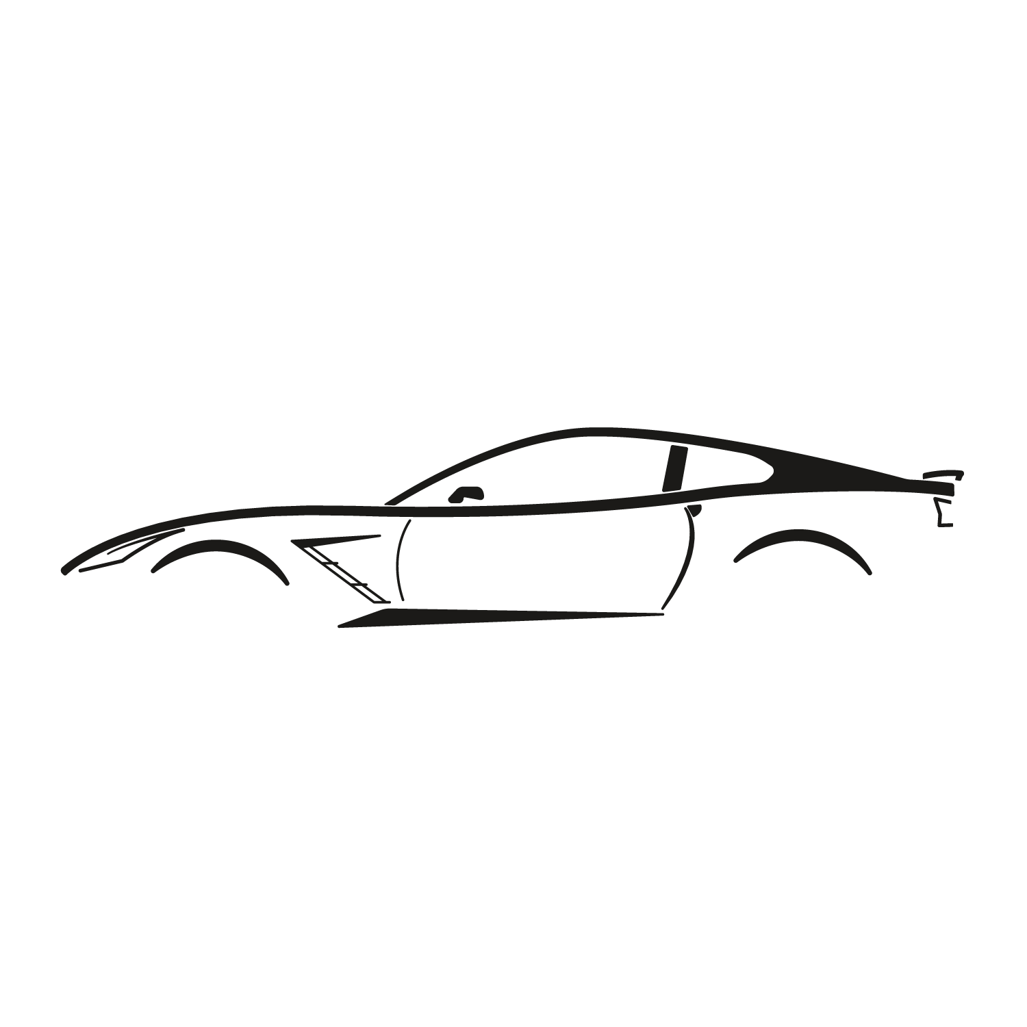 Corvette Silhouette Vinyl Decal