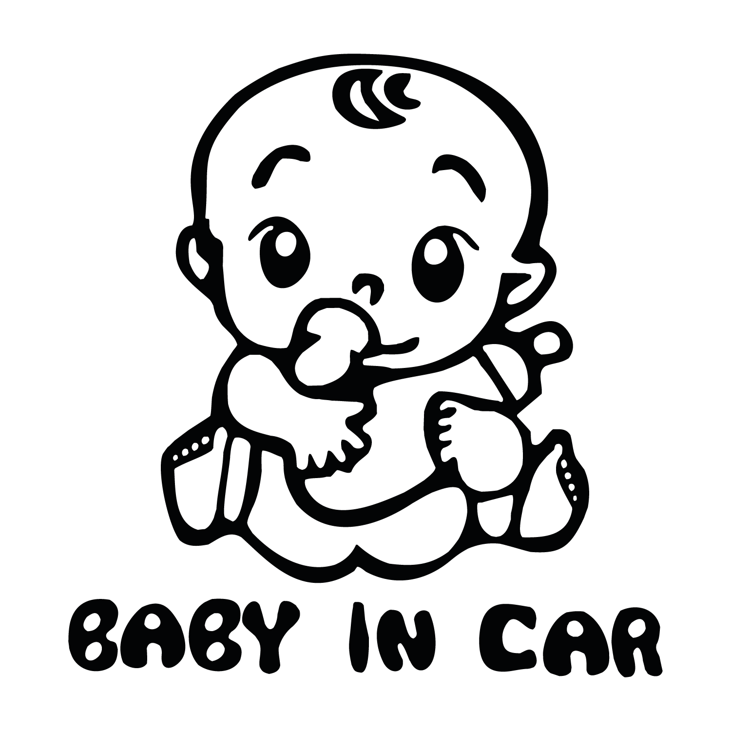 Baby In Car 4 Vinyl Decal