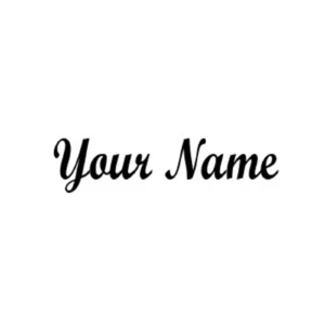 Script Name Vinyl Decal